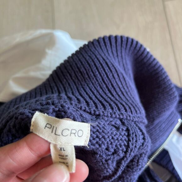 Pilcro and the Letterpress Navy Cable Knit Sweater - Picture 7 of 11